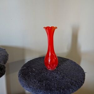 Elegant Orange Glass Vase